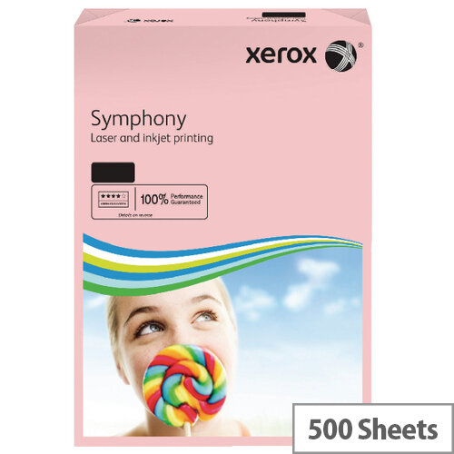 Xerox Symphony Pastel Pink A3 Paper 80gsm Pack of 500 003R92261