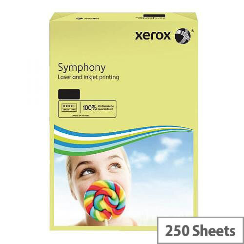 Xerox Symphony Pastel Green A4 Card Paper 160gsm Pack of 250 Sheets