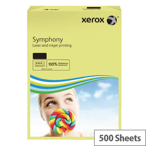 Xerox Symphony Pastel Tints Yellow A4 Paper 80gsm Ream of 500 003R93975 