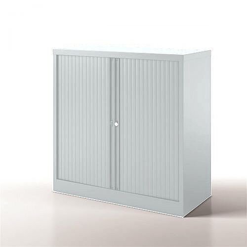 Bisley Side Opening Tambour Door Cupboard H1000xW1000xD470mm White - Supplied Empty, Variety of Shelves &Suspension Filing Roll Out Frames Available Bisley Side Opening Tambour Door Cupboard H1000xW1000xD470mm White - Supplied Empty, Variety of Shelves &Suspension Filing Roll Out Frames Available