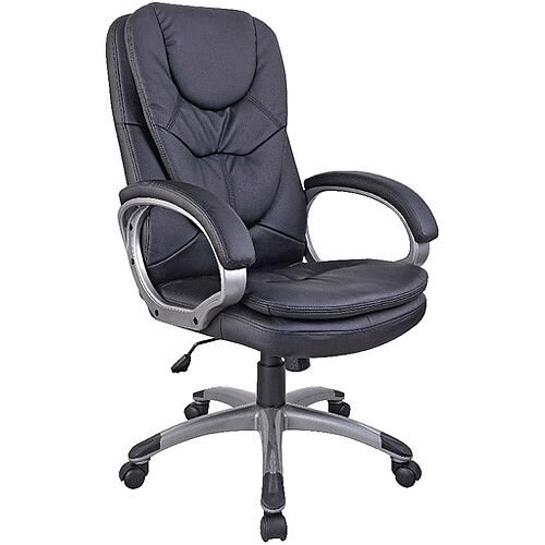 Arista Murcia Leather Look Executive Office Chair Black KF97092