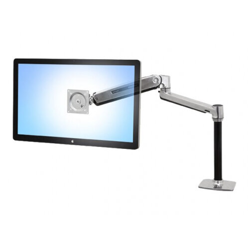 Ergotron LX HD Sit-Stand Desk Mount LCD Arm - Mounting kit (pole, VESA adapter, sit-stand arm, desk clamp base, grommet-mount base) for LCD display - aluminium - polished aluminium - screen size: up to 46" Ergotron LX HD Sit-Stand Desk Mount LCD Arm - Mounting kit (pole, VESA adapter, sit-stand arm, desk clamp base, grommet-mount base) for LCD display - aluminium - polished aluminium - screen size: up to 46"