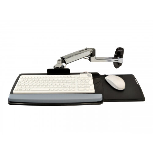 Ergotron LX Wall Mount Keyboard Arm - Keyboard/mouse arm mount tray - wall mountable - polished aluminium Ergotron LX Wall Mount Keyboard Arm - Keyboard/mouse arm mount tray - wall mountable - polished aluminium