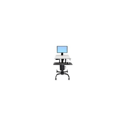 Ergotron WorkFit-C Single LD Sit-Stand Workstation - Cart for LCD display / keyboard / mouse / CPU - grey, black - screen size: 24 Inches