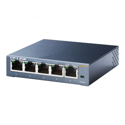 TP-Link TL-SG105 5-Port Metal Gigabit Switch - Switch - unmanaged - 5 x 10/100/1000 - desktop