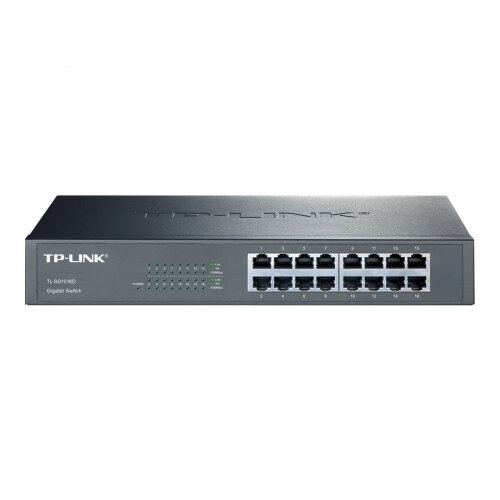 TP-Link TL-SG1016D 16-Port Gigabit Switch - Switch - unmanaged - 16 x 10/100/1000 - desktop