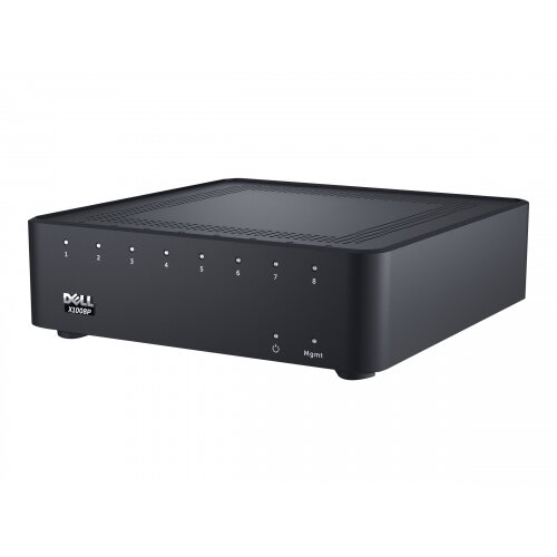 Dell Networking X1008P - Switch - L2+ - Managed - 8 x 10/100/1000 - PoE (120 W) Dell Networking X1008P - Switch - L2+ - Managed - 8 x 10/100/1000 - PoE (120 W)