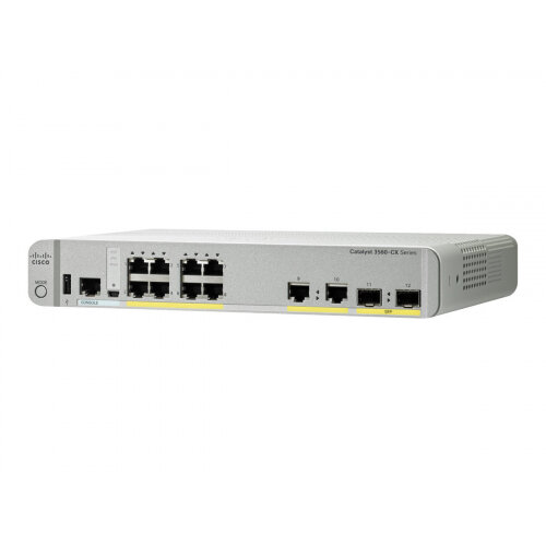 Cisco Catalyst 3560CX-8PC-S - Switch - Managed - 8 x 10/100/1000 (PoE+) + 2 x combo Gigabit SFP - desktop - PoE+ (240 W)