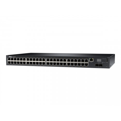 Dell Networking N2048P - Switch - L2+ - Managed - 48 x 10/100/1000 + 2 x 10 Gigabit SFP+ - rack-mountable - PoE+ Dell Networking N2048P - Switch - L2+ - Managed - 48 x 10/100/1000 + 2 x 10 Gigabit SFP+ - rack-mountable - PoE+