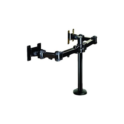 Neomounts by Newstar full motion dual desk mount (grommet) for two 10-27 Inches monitor screens, height adjustable - Black