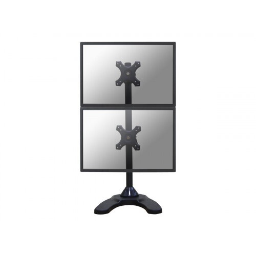 NewStar Tilt/Turn/Rotate Dual Desk Mount (stand &grommet) for two 10-27" Monitor Screens ONE ABOVE OTHER, Height Adjustable - Black - Stand for 2 LCD displays - black - screen size: 10"-27" - table-top NewStar Tilt/Turn/Rotate Dual Desk Mount (stand &grommet) for two 10-27" Monitor Screens ONE ABOVE OTHER, Height Adjustable - Black - Stand for 2 LCD displays - black - screen size: 10"-27" - table-top