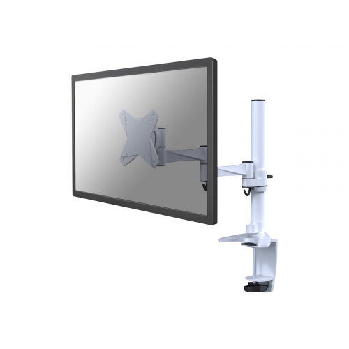 Neomounts by Newstar Full Motion Desk Mount (clamp) for 10-30 Inches Monitor Screen, Height Adjustable - White