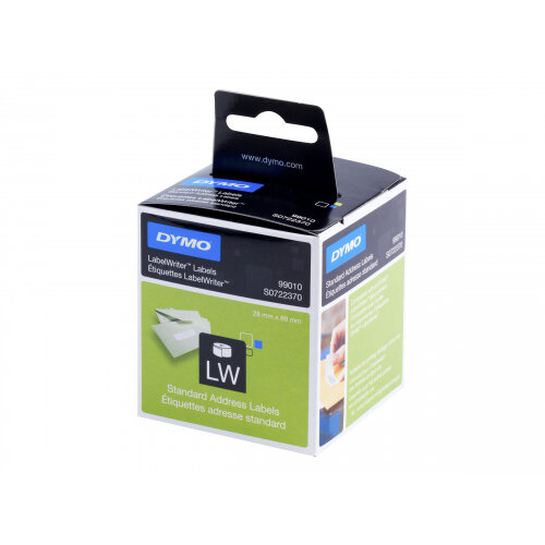 DYMO LabelWriter Address - Permanent adhesive - white - Roll (8.9 cm x 2.8 m) 260 label(s) (2 roll(s) x 130) address labels - for DYMO LabelWriter DYMO LabelWriter Address - Permanent adhesive - white - Roll (8.9 cm x 2.8 m) 260 label(s) (2 roll(s) x 130) address labels - for DYMO LabelWriter