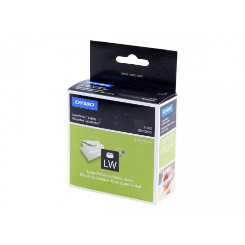 DYMO LabelWriter Address - White - 54 x 25 mm 500 label(s) (1 roll(s) x 500) address labels - for DYMO LabelWriter DYMO LabelWriter Address - White - 54 x 25 mm 500 label(s) (1 roll(s) x 500) address labels - for DYMO LabelWriter