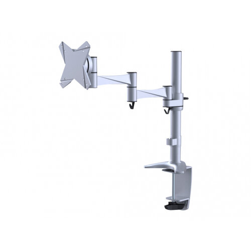NewStar Full Motion Desk Mount (clamp &grommet) for 10-30" Monitor Screen, Height Adjustable - Silver - Adjustable arm for LCD display - silver - screen size: 10"-30" - desk-mountable NewStar Full Motion Desk Mount (clamp &grommet) for 10-30" Monitor Screen, Height Adjustable - Silver - Adjustable arm for LCD display - silver - screen size: 10"-30" - desk-mountable