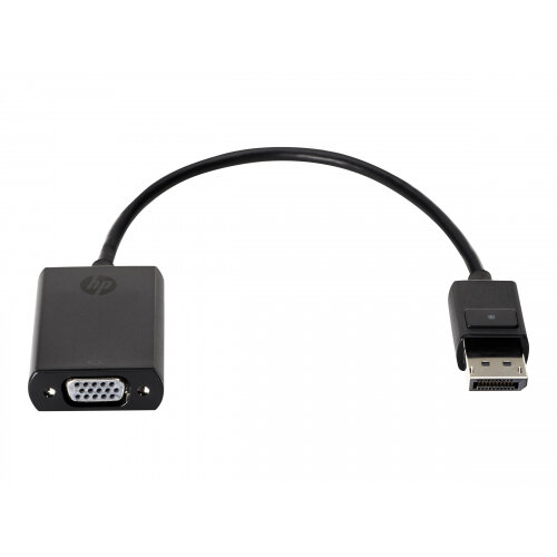 HP - VGA adapter - DisplayPort (M) to HD-15 (F) - 20 cm - for HP t530, t628; EliteOne 1000 G1, 800 G3; ProDesk 600 G3, 600 G4; Workstation Z238, Z8 G4 HP - VGA adapter - DisplayPort (M) to HD-15 (F) - 20 cm - for HP t530, t628; EliteOne 1000 G1, 800 G3; ProDesk 600 G3, 600 G4; Workstation Z238, Z8 G4