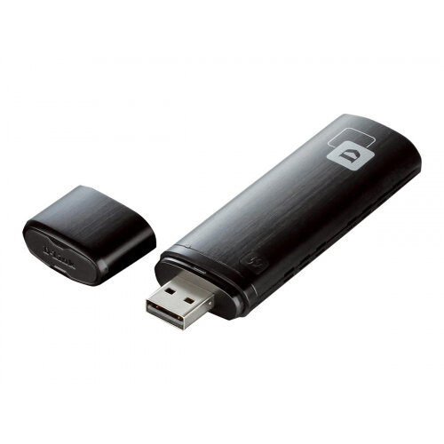 D-Link Wireless AC1200 DWA-182 - Network adapter - USB 2.0 - 802.11b, 802.11a, 802.11g, 802.11n, 802.11ac (draft 2.0)