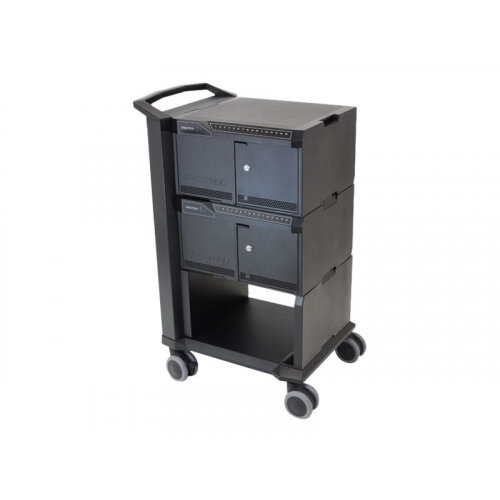 Ergotron Tablet Management Cart - Cart for 32 tablets - aluminium, steel - black - screen size: 10 Inches