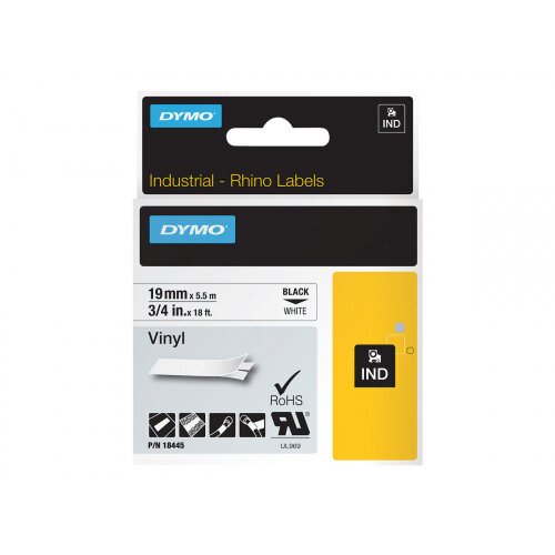 DYMO - White - Roll (1.9 cm) 1 roll(s) labels - for DYMO ILP219; Rhino 4200, 6000, 6000 Hard Case Kit; RhinoPRO 5000 DYMO - White - Roll (1.9 cm) 1 roll(s) labels - for DYMO ILP219; Rhino 4200, 6000, 6000 Hard Case Kit; RhinoPRO 5000