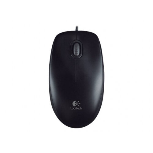 Logitech B100 Optical USB Mouse - USB Wired Interface, 800 DPI, Pressed Buttons, - Mac & Windows Compatible - Comfortable, Ambidextrous Design Smooth - Precise Cursor Control - Colour: Black 910-003357