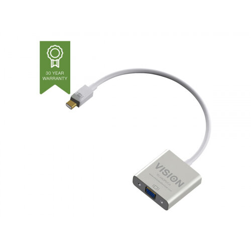 Vision Techconnect - Video adapter - Mini DisplayPort (M) to HD-15 (F) - 22 cm - white