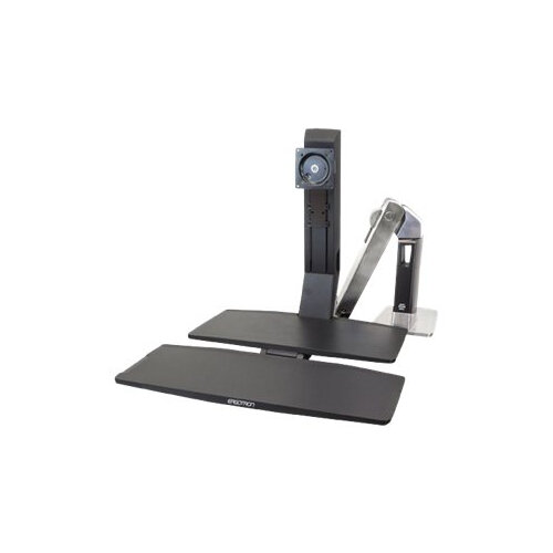 Ergotron WorkFit-A Single LD with Worksurface+ - Stand (tray, articulating arm, desk clamp mount, pivot) for LCD display / keyboard / mouse - black, polished aluminium - screen size: up to 24" Ergotron WorkFit-A Single LD with Worksurface+ - Stand (tray, articulating arm, desk clamp mount, pivot) for LCD display / keyboard / mouse - black, polished aluminium - screen size: up to 24"