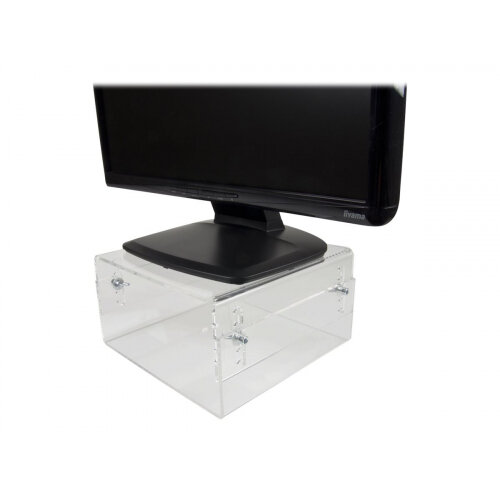 Neomounts by Newstar Height AdjustableTransparent Monitor Stand (Clear Acrylic)