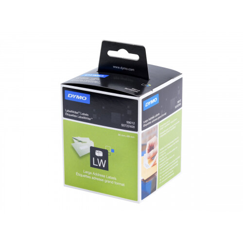 DYMO LabelWriter - Paper - permanent adhesive - white - 36 x 89 mm 520 label(s) (2 roll(s) x 260) address labels - for DYMO LabelWriter 300, 400, 450, 4XL DYMO LabelWriter - Paper - permanent adhesive - white - 36 x 89 mm 520 label(s) (2 roll(s) x 260) address labels - for DYMO LabelWriter 300, 400, 450, 4XL