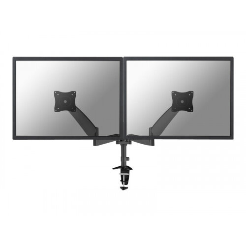 NewStar Full Motion Dual Desk Mount (clamp &grommet) for two 10-27" Monitor Screens, Height Adjustable (gas spring) - Black - Desk mount for 2 LCD displays (Tilt &Swivel) - black - screen size: 10"-27" NewStar Full Motion Dual Desk Mount (clamp &grommet) for two 10-27" Monitor Screens, Height Adjustable (gas spring) - Black - Desk mount for 2 LCD displays (Tilt &Swivel) - black - screen size: 10"-27"