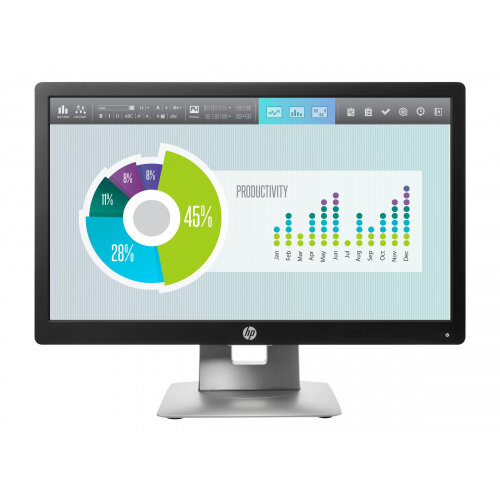 HP EliteDisplay E202 - LED Computer Monitor - 20 Inches (20.0 Inches viewable) - 1600 x 900 - IPS - 250 cd/m2 - 1000:1 - 7 ms - HDMI, VGA, DisplayPort - black