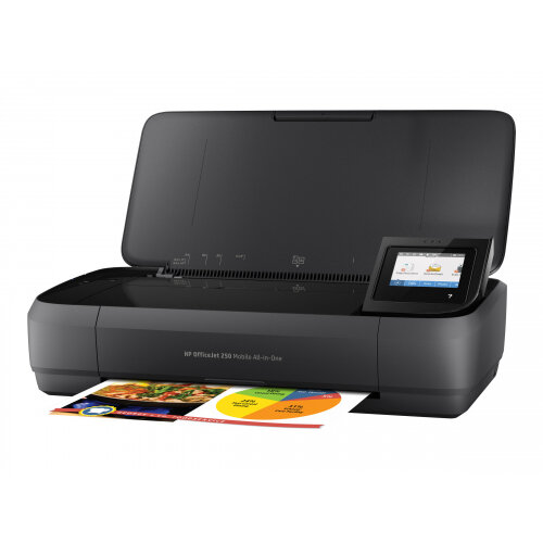 HP Officejet 250 Compact & Mobile Printer, Scanner & Copier in Black – Portable & Battery Operated – Wireless & Network-less Connectivity