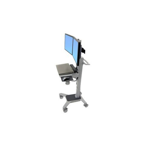 Ergotron Neo-Flex Dual WideView WorkSpace - Cart for LCD display / keyboard / mouse / CPU - plastic, aluminium, steel - two-tone grey - screen size: up to 22 Inches