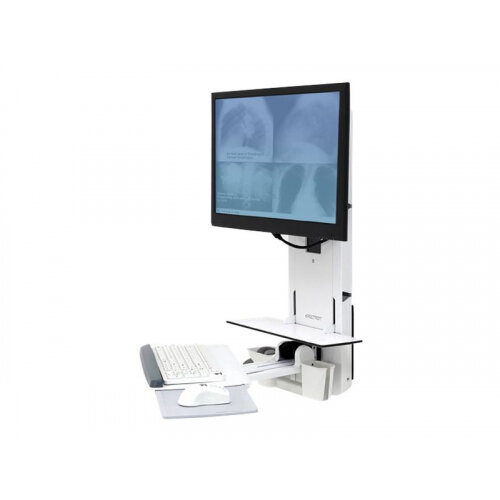 Ergotron StyleView Sit-Stand Vertical Lift, Patient Room - Wall mount for LCD display / keyboard / mouse / bar code scanner - white - screen size: 24" Ergotron StyleView Sit-Stand Vertical Lift, Patient Room - Wall mount for LCD display / keyboard / mouse / bar code scanner - white - screen size: 24"