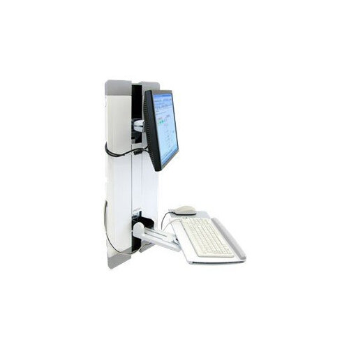 Ergotron StyleView Vertical Lift, Patient Room - Mounting kit (keyboard shelf, wrist rest, mouse pouch, panel vertical lift) for LCD display / keyboard / mouse - steel - white - screen size: 24" Ergotron StyleView Vertical Lift, Patient Room - Mounting kit (keyboard shelf, wrist rest, mouse pouch, panel vertical lift) for LCD display / keyboard / mouse - steel - white - screen size: 24"