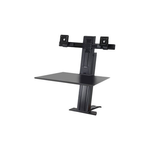 Ergotron WorkFit-SR Dual Sit-Stand Workstation - Stand (desk clamp mount, surface, column, 2 pivots, crossbar, 2 cord wraps) for 2 LCD displays / keyboard / mouse - aluminium - black - screen size: up to 24" - table mount Ergotron WorkFit-SR Dual Sit-Stand Workstation - Stand (desk clamp mount, surface, column, 2 pivots, crossbar, 2 cord wraps) for 2 LCD displays / keyboard / mouse - aluminium - black - screen size: up to 24" - table mount