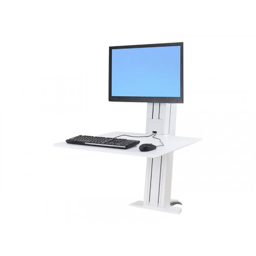 Ergotron WorkFit-SR Sit-Stand Workstation - Stand for LCD display / keyboard - aluminium - white - screen size: up to 24" - desktop stand Ergotron WorkFit-SR Sit-Stand Workstation - Stand for LCD display / keyboard - aluminium - white - screen size: up to 24" - desktop stand
