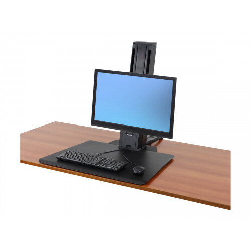 Ergotron WorkFit-SR Sit-Stand Workstation - Stand for LCD display / keyboard - aluminium - black - screen size: up to 24" - desktop stand Ergotron WorkFit-SR Sit-Stand Workstation - Stand for LCD display / keyboard - aluminium - black - screen size: up to 24" - desktop stand