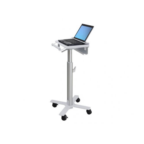 Ergotron StyleView Laptop Cart, SV10 - Cart for notebook - medical - metal - white, aluminium - screen size: up to 17 Inches