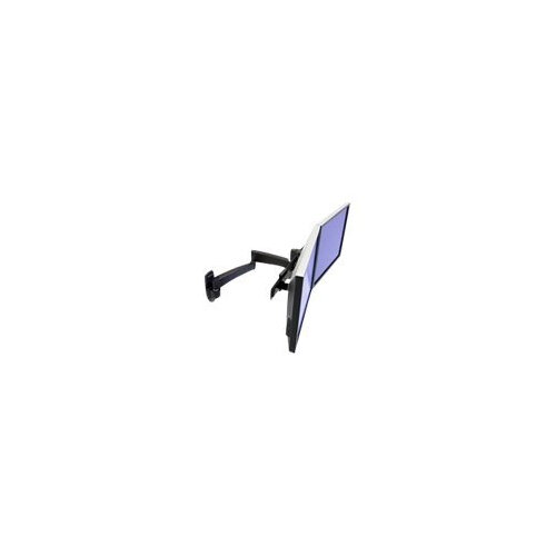 Ergotron 200 Series Dual Monitor Arm - Mounting kit (wall bracket, dual articulating arm, crossbar extender) for 2 LCD displays - steel - black - screen size: up to 24" - wall-mountable Ergotron 200 Series Dual Monitor Arm - Mounting kit (wall bracket, dual articulating arm, crossbar extender) for 2 LCD displays - steel - black - screen size: up to 24" - wall-mountable