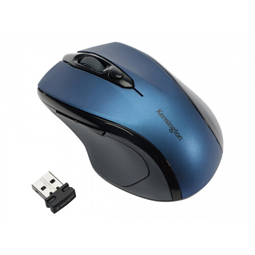 Kensington Pro Fit Mid-Size - Mouse - right-handed - optical - wireless - 2.4 GHz - USB wireless receiver - sapphire blue