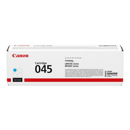 Canon 045 - Cyan - original - toner cartridge - for ImageCLASS LBP612, LBP613, MF633, MF635; i-SENSYS LBP611, LBP613, MF631, MF633, MF635 Canon 045 - Cyan - original - toner cartridge - for ImageCLASS LBP612, LBP613, MF633, MF635; i-SENSYS LBP611, LBP613, MF631, MF633, MF635