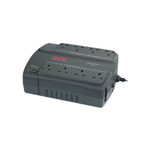 APC Back-UPS ES 400 - UPS - AC 230 V - 400 VA - output connectors: 8 - United Kingdom - charcoal APC Back-UPS ES 400 - UPS - AC 230 V - 400 VA - output connectors: 8 - United Kingdom - charcoal