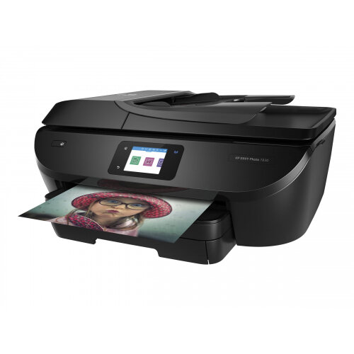 HP Envy Photo 7830 All-in-One - Multifunction printer - colour - ink-jet - Legal (216 x 356 mm) (original) - A4/Legal (media) - up to 21 ppm (copying) - up to 22 ppm (printing) - 125 sheets - 33.6 Kbps - USB 2.0, LAN, Wi-Fi(n), USB host, Bluetooth