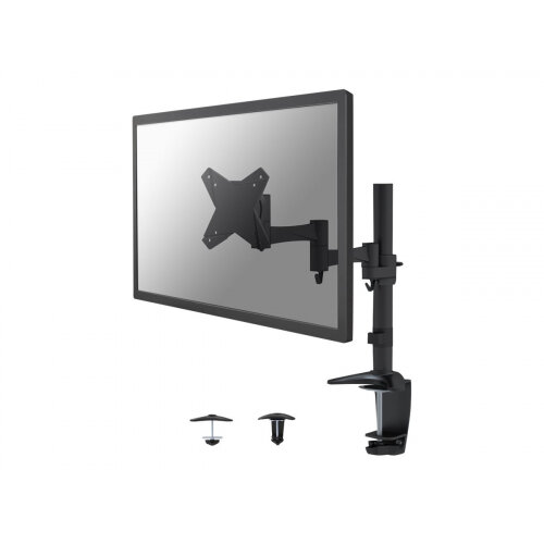 Neomounts by Newstar Full Motion Desk Mount (clamp & grommet) for 10-30 Inches Monitor Screen, Height Adjustable - Black