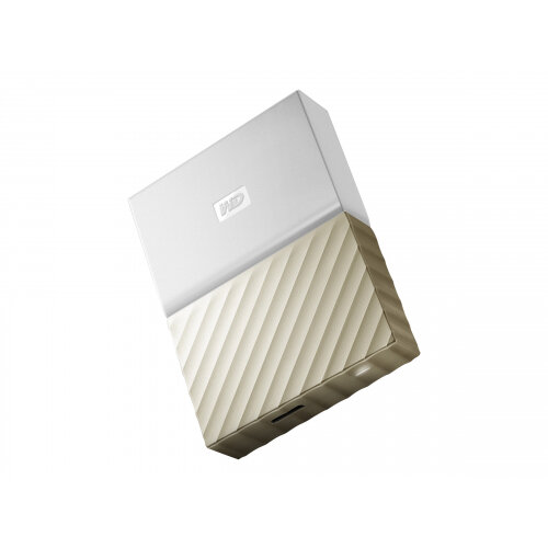 WD My Passport Ultra WDBFKT0030BGD - Hard drive - encrypted - 3 TB - external (portable) - USB 3.0 - 256-bit AES - white-gold