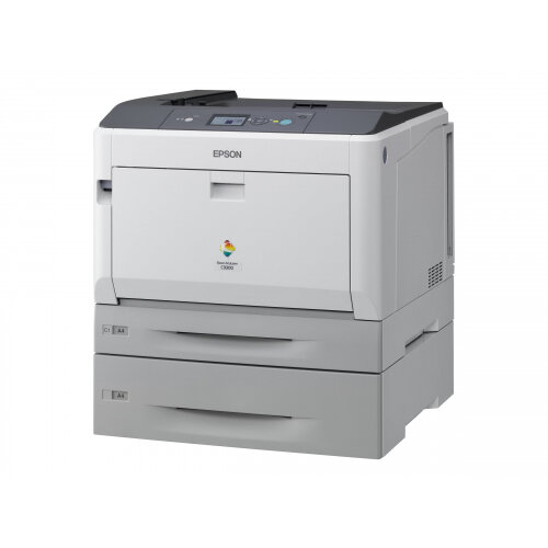 Epson AcuLaser C9300TN - Printer - colour - laser - A3/Ledger - 1200 dpi - up to 30 ppm (mono) / up to 30 ppm (colour) - capacity: 955 sheets - USB, Gigabit LAN