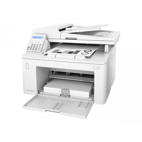 HP LaserJet Pro MFP M227fdn - Multifunction printer - B/W - laser - Legal (216 x 356 mm) (original) - A4/Legal (media) - up to 28 ppm (copying) - up to 28 ppm (printing) - 260 sheets - 33.6 Kbps - USB 2.0, LAN, USB 2.0 host