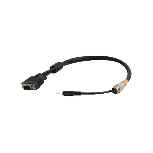 C2G RapidRun VGA (HD15) + 3.5mm Flying Lead - Video / audio cable - VGA / audio - HD-15, stereo mini jack (M) to MUVI connector (M) - 50 cm - black C2G RapidRun VGA (HD15) + 3.5mm Flying Lead - Video / audio cable - VGA / audio - HD-15, stereo mini jack (M) to MUVI connector (M) - 50 cm - black