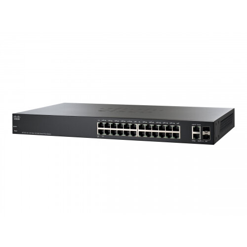 Cisco Small Business Smart Plus SF220-24 - Switch - Managed - 24 x 10/100 + 2 x combo Gigabit SFP - desktop, rack-mountable Cisco Small Business Smart Plus SF220-24 - Switch - Managed - 24 x 10/100 + 2 x combo Gigabit SFP - desktop, rack-mountable