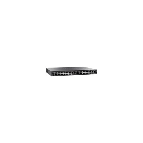 Cisco Small Business SG300-52P - Switch - L3 - Managed - 50 x 10/100/1000 (PoE+) + 2 x combo Gigabit SFP - desktop, rack-mountable - PoE+ (375 W) Cisco Small Business SG300-52P - Switch - L3 - Managed - 50 x 10/100/1000 (PoE+) + 2 x combo Gigabit SFP - desktop, rack-mountable - PoE+ (375 W)